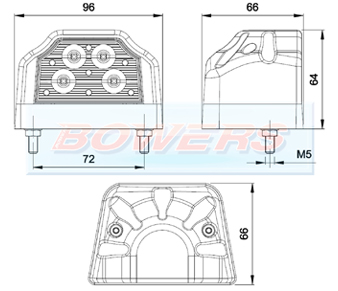 FT-031/A LED Combined Rear Number Plate And Marker Light Schematic